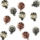 Diestruck Sandblasted Lapel Pins - Copper/Brass 1/2" W x 1/2" H