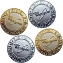 Diestruck Sandblasted Lapel Pins - Copper/Brass 1" W x 1" H