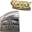 Diestruck Sandblasted Lapel Pins - Copper/Brass 1 1/2" W x 1 1/2" H