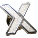 Diestruck Sandblasted Lapel Pins - Iron 3/4" W x 3/4" H