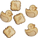 Wood Lapel Pins - 3/4" W x 3/4" H