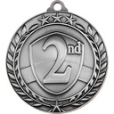 Stock Small Academic & Sports Laurel Medals - 2nd Place