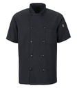 Red Kap® Chef Designs® Short Sleeve Chef Coat With Oilblok + Mimix™