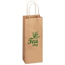 Recycled Kraft Shopping Bags - 5.5"x3.25"x12.5"