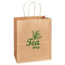 Recycled Kraft Shopping Bags - 8"x4.75"x10.25"