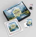 Boxed Cribbage Board & Playing Card Gift Sets - 11" square PVC