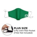 Mask - 3D 2 Ply With Pocket Cotton Silkscreened Fixed Plus