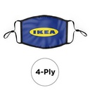Mask - Flat 4 Ply Cotton Silkscreened Adjustable Adult