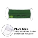 Mask - Pleated 2 Ply With Pocket Cotton Silkscreened Fixed Plus