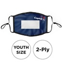 Mask with PVC Window 2 Ply Cotton Adjustable Ear Youth Size