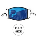 Mask - Flat 2 Ply Full Color Polyester Adjustable Plus Size