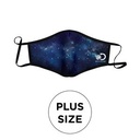 Mask - 3D 2 Ply Full Color Polyester Fixed Ear Plus Size