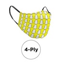 Mask - 3D (No Piping) 4 Ply Full Color Polyester Fixed Ear Adult