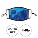 Mask - Flat 4 Ply Full Color Polyester Adjustable Ear Youth Size