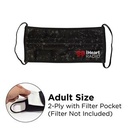 Mask - Pleated 2 Ply With Pocket Full Color Polyester Fixed Adult
