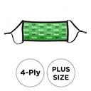 Mask - Pleated 4 Ply Full Color Polyester Adjustable Plus