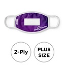 Mask with PVC Window 2 Ply Full Color Polyester Fixed Plus