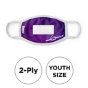 Mask with PVC Window 2 Ply Full Color Polyester Fixed Youth