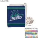 Sherpa Faux Wool Lined Micro Mink Throw, Sublimated Edge to Edge 1 Side (50"x60")