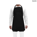 Domestic made Twill Bib Apron, No Pockets, Adjustable Neck, Blank Only (25"x28")