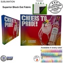 48 Hr Quick Ship - 10' Straight Wall Tension Fabric Pop-up Display with Wrap Ends, Block Out fabric