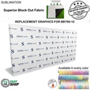 72Hr Fast Ship - Replacement Graphics for 15' Straight Wall w/Wrap End Caps