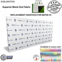 48Hr Quick Ship- Replacement Graphics for 15' Straight Wall w/Wrap End Caps