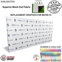 24Hr Express Ship - Replacement Graphics for 15' Straight Wall w/Wrap End Caps