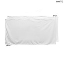 Plush and Soft Velour Terry Cotton Blend White Beach Towel, Blank Only (30"x60")