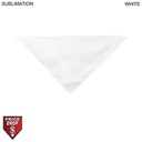 Small Dog Bandana, Stitched Edges, White, Blank Only (14"x14"x20")