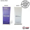 24Hr Express Ship- Deluxe Wide Base Retractable Pull Up Banner Double sided, (33.5"x79")