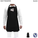 Twill Bib Apron, No Pockets, Adjustable Neck, Heat Transfer logo, In Stock (25"x28")