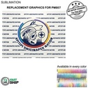 72Hr Fast Ship - Replacement Graphics One sided only for Frontlit SEG Fabric Floor Wall Kit (10'x8)