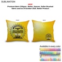 Sublimated Throw Cushion, Invisible Zipper Closure, Removable insert, Cover Is Washable (12"x12")