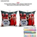 Photo Throw Cushion, Sublimated, Zipper Closure, Removable Insert, Cover Washable (16"x16")