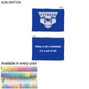 Gym, Workout towel in Microfiber Dri-lite Terry Towel, Sublimated Edge to Edge 2 Sides (12"x18")