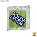 White Microfiber Dri-Lite Terry Fan, Cheering, Skate Towel, Sublimated Full Color Logos (12"x12")