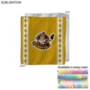 Colored Sublimated Rally, Skate Towels with Jersey stripes, Sublimated Edge to Edge 1 Side (12"x12")
