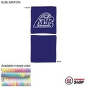 24 Hr Express Ship-Colored Microfiber Dri-Lite Terry Fan, Cheering, Skate Towel, Sublimated 12"x12"