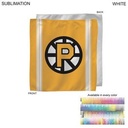 Colored Sublimated Rally, Skate Towels with Jersey Stripes, Sublimated Edge to Edge 1 Side (10"x10")