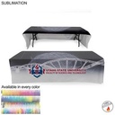 Faculty Table Cloth for 8' table, Drape style, 3 Sided, Open Back, Have different Faculty names