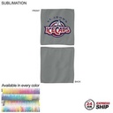 24 Hr Express Ship-Colored Microfiber Dri-Lite Terry Rally, Sports, Skate Towel, Sublimated (15"x15"