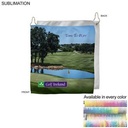 Microfiber Dri-Lite Terry Golf Towel, Nofold Grommet & Hook, Sublimated (15"x15")