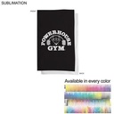 Gym, Workout, Fitness Towel in Plush and Soft Velour Terry Cotton Blend, Sublimated 1 Side (15"x25")