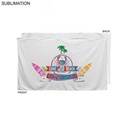 Plush and Soft Velour Terry Cotton Blend White Beach Towel, Sublimated Full Color Logos (35"x60")