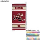Team Towel in HEAVIER Plush and Soft Velour Terry Cotton Blend, Sublimated Shower Towel (30"x60")