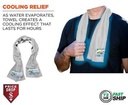72 Hr Fast Ship - White Cooling Towel w/Full Color Sublimated Logos (12"x40")