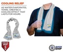48 Hr Quick Ship - White Cooling Towel w/Full Color Sublimated Logos (12"x40")