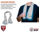 24 Hr Express Ship - White Cooling Towel w/Full Color Sublimated Logos (12"x40")