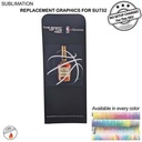 Replacement Full Color Graphics Double Sided for EuroFit Straight Wall, NO SETUP CHARGE (3'x96")